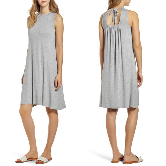 Loveappella Dresses & Skirts - Loveappella Gray Jersey Trapeze Swing Dress
